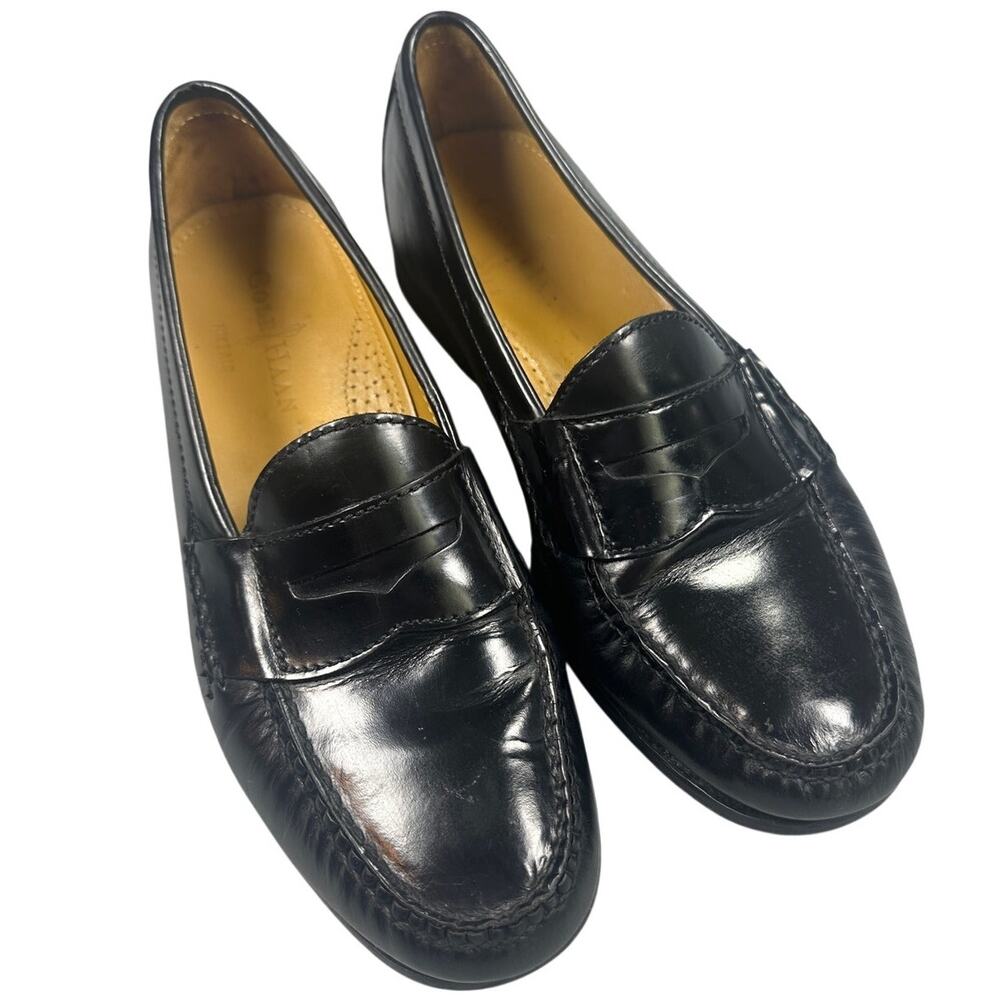 Cole Haan Loafers Penny Pinch Nike Air Leather Black 8M
